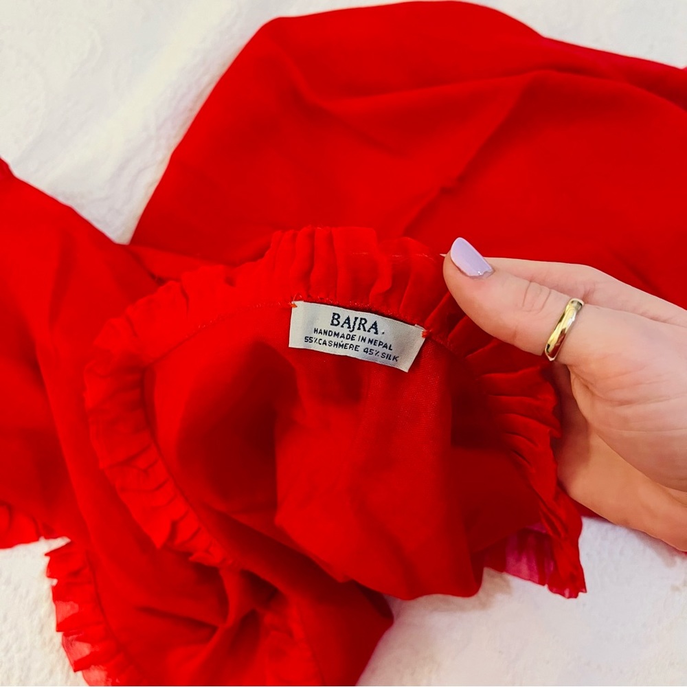Bajra handmade Nepalese cashmere and silk stole (minor damage)